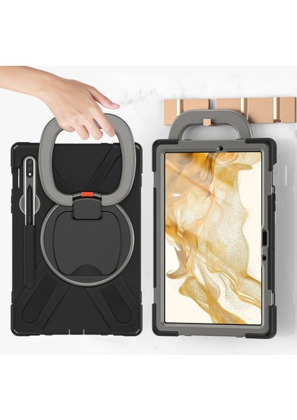Tabs7 Dönen Yuvarlak Dirsek Silikon Kılıf S8 Tablet Kılıfı 11 Inç (Yurt Dışından)