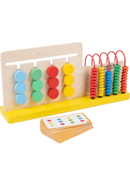 Ahşap Sürgülü Bulmaca Renkli Boncuk Çerçeve Abacus Komik Montessori Okul Öncesi (Yurt Dışından)