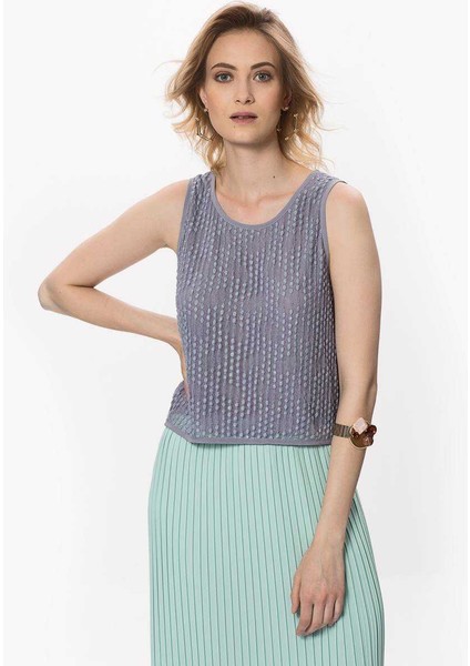 Sırt Detaylı Kadın Bluz Gri Y1713120_004 fırsatları