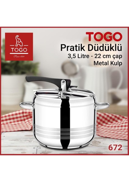 Pratik Düdüklü Tencere 3,5 lt