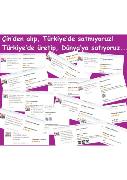 Canon Pıxma MX515 / MX525 / MX535 / MG3550 / MG3650 / MG4150 Mürekkep Dolum Seti Aparatlı+Solüsyonlu 4X100 Ml.