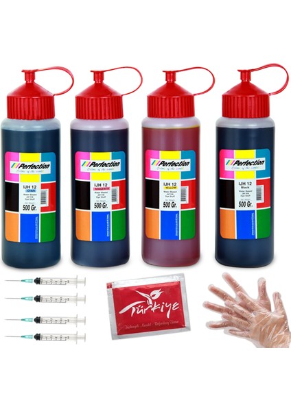 Canon Pixma TS705 / TS6150 / TS6350 / TR7550 / TS8150 / TS8350 / TR8550 / TS9150 / TS9550 Mürekkep Dolum Seti 4X500 Ml. 25.000 Sf.