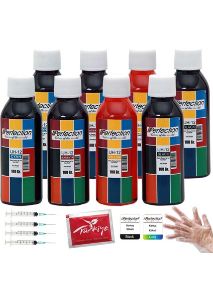 Canon Pixma TS705 / TS6150 / TS6350 / TR7550 / TS8150 / TS8350 / TR8550 / TS9150 / TS9550 Mürekkep Dolum Seti 8X100 Ml.