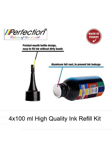 Canon Pixma TS705 / TS6150 / TS6350 / TR7550 / TS8150 / TS8350 / TR8550 / TS9150 / TS9550 Mürekkep Dolum Seti 8X100 Ml.