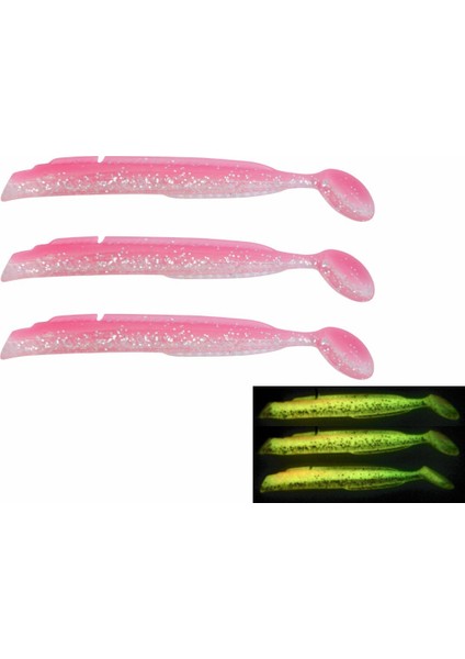 Salt Eel Body 13CM X3 Silikon Yem Gövde 031 - Natural