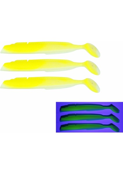 Salt Eel Body 10CM X3 Silikon Yem Gövde 032 - Blue fırsatları