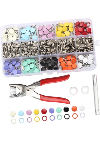 200SET Snap Tutpenler Aracı Seti Içi Boş ve Katı Metal Çatal (Yurt Dışından)
