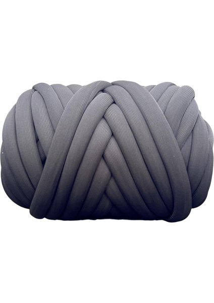 Tıknaz Iplik Örgü Tığ Işi Yumuşak 500G Örgülü Düğüm Kolu Örgü Iplik Jumbo Gri (Yurt Dışından)