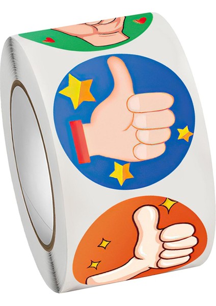 500PCS Motivasyonel Çıkartma Başparmak Yukarı Çıkartma Ev Tatil Sarma Dia 1.5inch (Yurt Dışından)