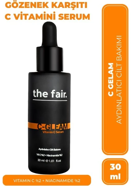 The Fair the fair. C-Gleam Giderici Bakımı Vegan Cilt Serumu %2 Vitamin C +%2 Niacinamide 30ml