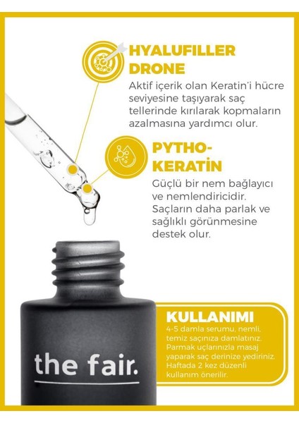 The Fair the fair Kırılma Karşıtı Vegan Saç Bakım Seti 100 ML