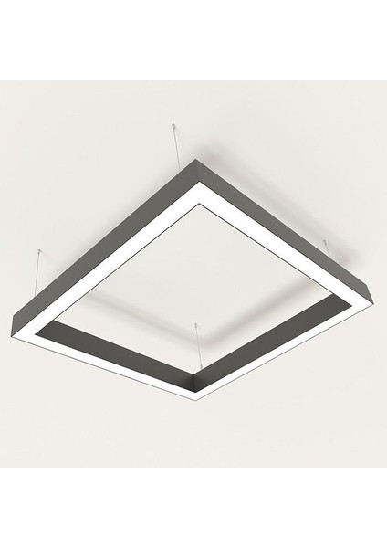 Kare 100x100 Lineer Armatür (CRI>95) 4000 Kelvin Siyah Kasa