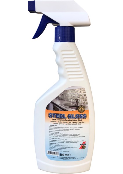 Steel Gloss Çelik Parlatma ve Bakım Ürünü 500Ml