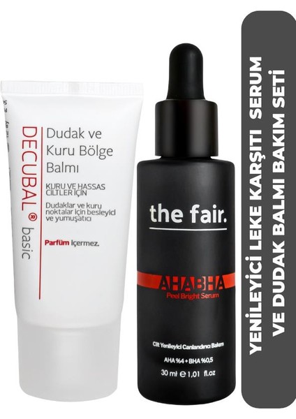 the fair. Aha Bha Cilt Yenileyici Serum Ve Decubal Dudak Ve Kuru Bölge Balmı