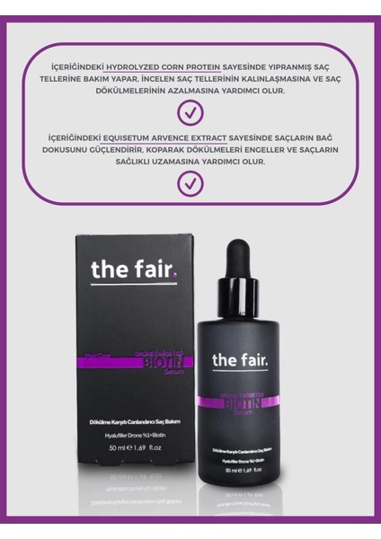 The Fair the fair Biotin Saç Serumu + Aha Bha Arındırıcı Saç Bakım Seti