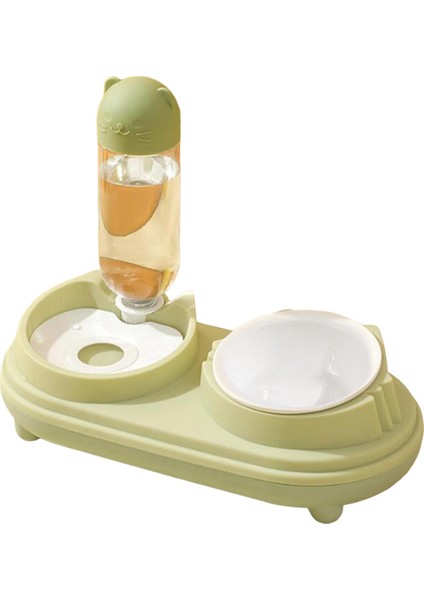 Otomatik Köpek Su Dağıtıcı Köpek Yemeği Dayanıklı Dispenser Eğik Kedi Yemek Kasesi Yeşil (Yurt Dışından) indirimleri
