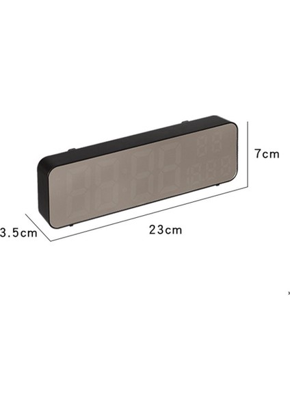 Nem Ölçer Dereceli LED Duvar ve Masa Alarm Saati Yeşil