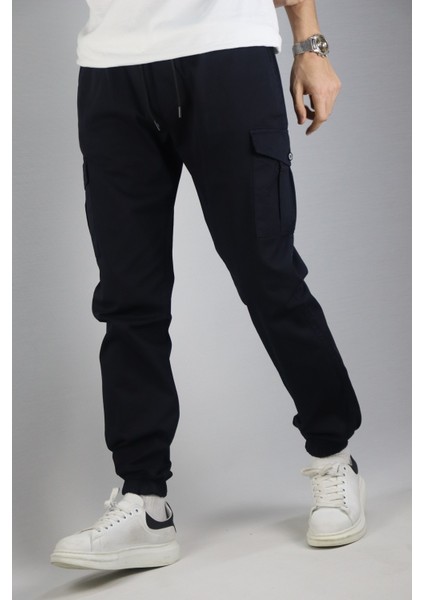 Erkek, Oversize, Jogger, Rahat Kalıp, Bel Ve Paça Lastikli, Kargo Cepli Pantolon