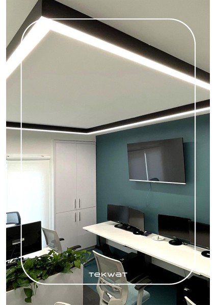 Kare 100x100 Lineer Armatür (CRI>95) 4000 Kelvin Beyaz Kasa modelleri