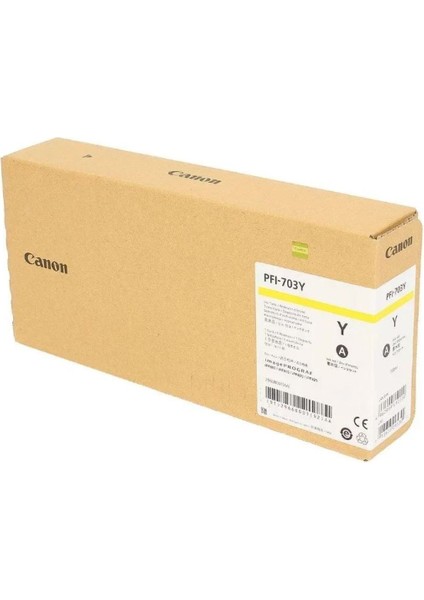 PFI-703 Y (Yellow) Sarı Plotter Orijinal Mürekkep Kartuş 700 Ml. (2966B001)