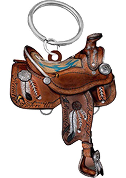 Kovboy El Sanatları Hediye Telefonu Dekorasyon Cüzdanı Kolye Stili Için At Saddle Anahtarı I (Yurt Dışından)