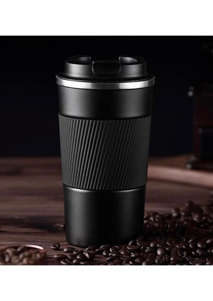 Kaydırmaz Lastikli Paslanmaz Çelik 500 ml Termos Bardak.