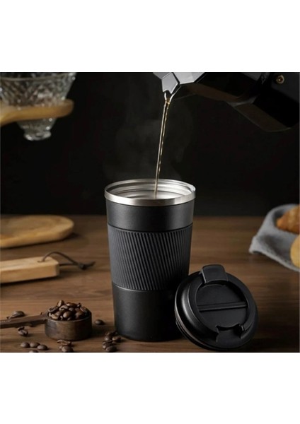 Kaydırmaz Lastikli Paslanmaz Çelik 500 ml Termos Bardak. fırsatları