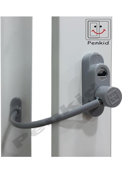 5 Adet Penkid Çelik Halatlı Pvc Pencere Çocuk Emniyet Kilidi Gri fiyatları