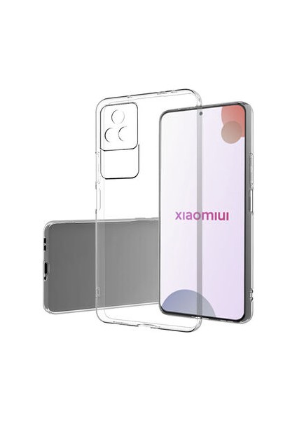 Xiaomi Poco F4 ile Uyumlu Kılıf Şeffaf Kamera Korumalı Esnek Silikon Telefon Kılıfı Kapak