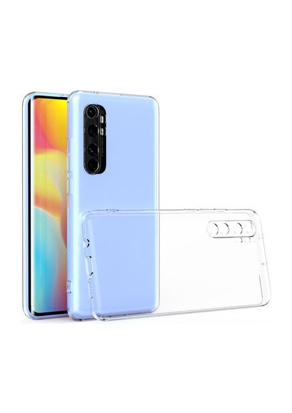 Xiaomi Mi Note 10 Lite ile Uyumlu Kılıf Şeffaf Kamera Korumalı Esnek Silikon Telefon Kılıfı Kapak