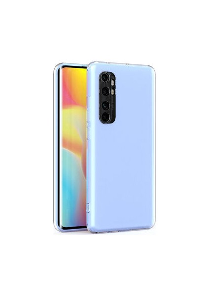 Xiaomi Mi Note 10 Lite ile Uyumlu Kılıf Şeffaf Kamera Korumalı Esnek Silikon Telefon Kılıfı Kapak