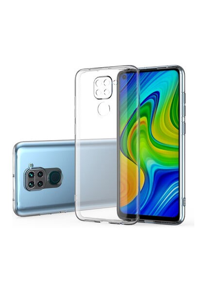 Xiaomi Redmi Note 9 ile Uyumlu Kılıf Şeffaf Kamera Korumalı Esnek Silikon Telefon Kılıfı Kapak