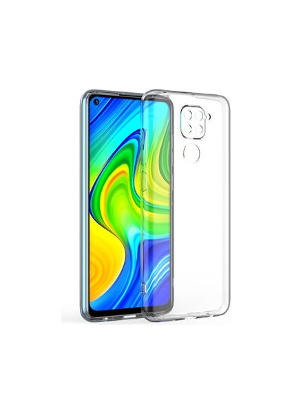 Xiaomi Redmi Note 9 ile Uyumlu Kılıf Şeffaf Kamera Korumalı Esnek Silikon Telefon Kılıfı Kapak