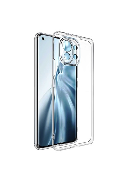 Xiaomi Mi 11 Lite ile Uyumlu Kılıf Şeffaf Kamera Korumalı Esnek Silikon Telefon Kılıfı Kapak