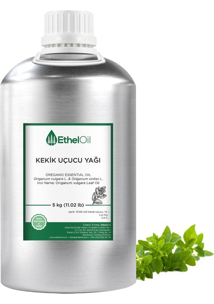 Kekik Uçucu Yağı - Etheloil - 5 KG - Saf ve Doğal Uçucu Yağ - Üretici Firma