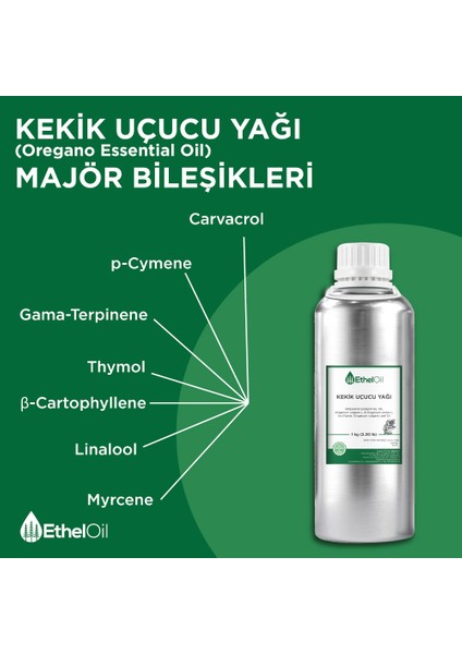 Kekik Uçucu Yağı - Etheloil - 1 KG - Saf ve Doğal Uçucu Yağ - Üretici Firma