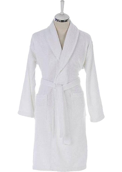 Bornoz Tekli Colourist Şalyaka Beyaz (Xl)