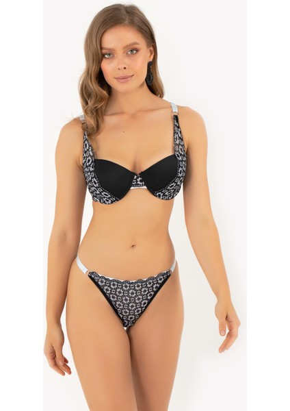 Violet Push-Up Dolgulu Dantel Detaylı Sütyen Takım fiyatları