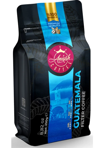 Anisah Coffee Guatemala Filtre Kahve 250 Gr Çekirdek (Öğütülmemiş)