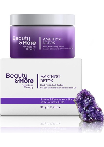 Ametist Detox El, Ayak ve Vücüt Peelingi 300 G Sea Salt + Simmondsia Chinensis Seed Oil+ Ametist Powder modelleri