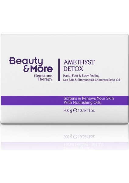 Ametist Detox El, Ayak ve Vücüt Peelingi 300 G Sea Salt + Simmondsia Chinensis Seed Oil+ Ametist Powder