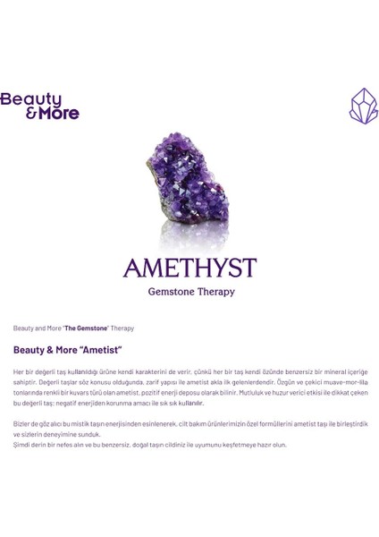 Ametist Crystal Pure Canlandırıcı ve Cilt Tonu Eşitleyici Yüz Peeling Serumu 30 ml AHA 10% + BHA 2%+ Salix Alba Bark Extract+ Ametist Powder