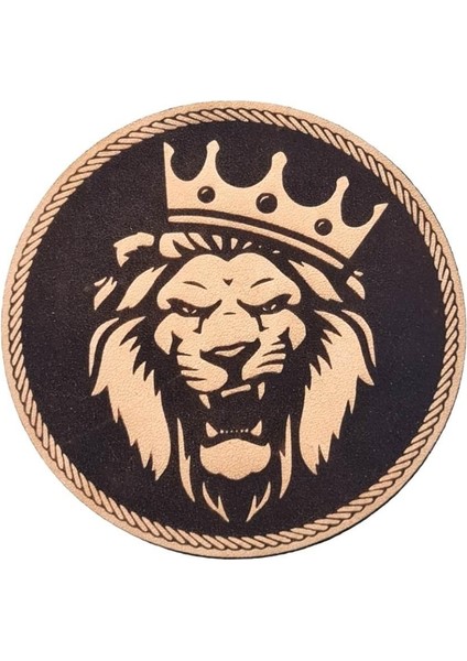 Aslan- Deri Peç - Arma - Askeri Patch Arslan Peç Patch 8 cm Çap