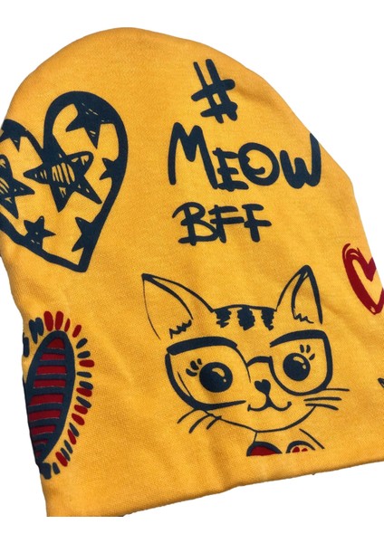 Çift Katlı Penye Interlok Bebek Çocuk Bere (Bilgiç Kedi) fiyatları