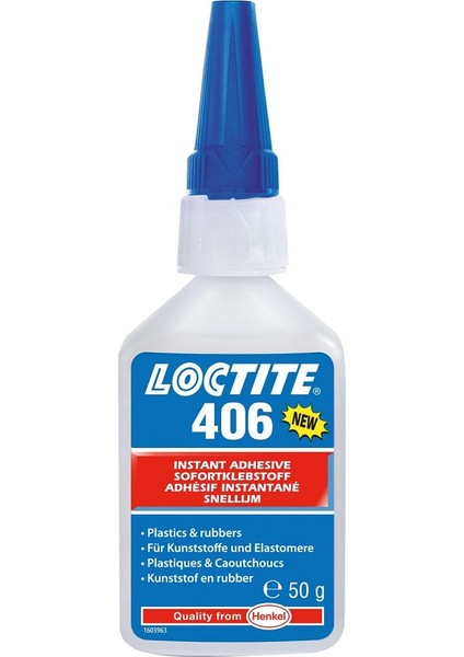 406 Hızlı Yapıştırıcı Plastik Kauçuk 50 gr