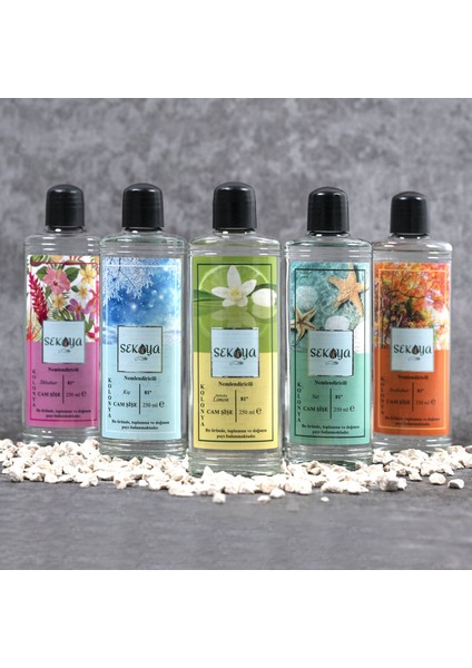 Kolonya 5'i 1 Rüya 5 x 250 ml Cam şişe Nemlendiricili