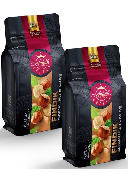 Anisah Coffee Fındık Aromalı Filtre Kahve 2 x 250 gr