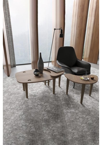 Ahşap Desenli Mdflam Orta Sehpa - 3lü Sehpa - Zigon Sehpa fiyatları