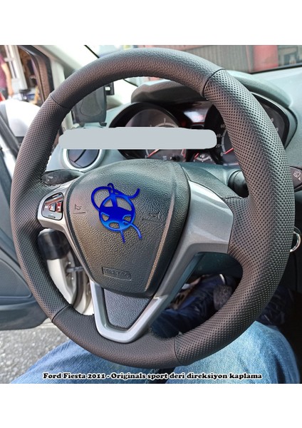 Iskender Oto Aksesuar Ford Fiesta Courier Tuşlu Spor Desen Siyah Direksiyon Kılıfı