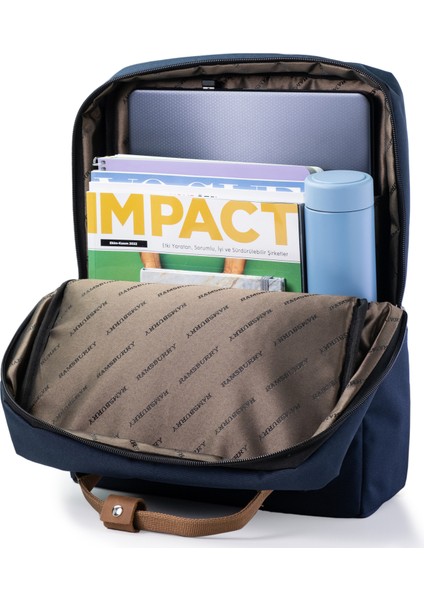 Unisex Siyah Su Geçirmez Imperteks Kumaş 15.6 Inç Laptop Bölmeli Sırt Çantası fırsatları